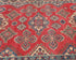 5x7 Red Kuba Afghan Hand Knotted Wool Area Rug